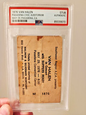 1976 VAN HALEN TICKET STUB PASADENA CIVIC 5-29-76 - One of Earliest Performances