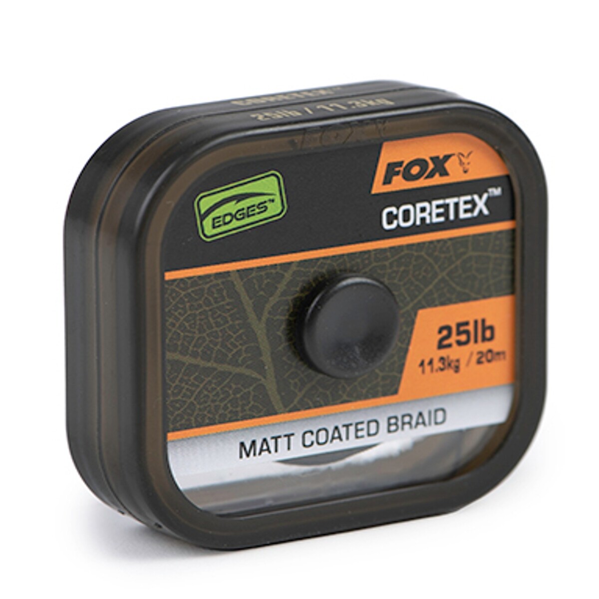 Fox Naturals Coretex Braid 25lb Semi Stiff Coated Hooklink Material 20M CAC816