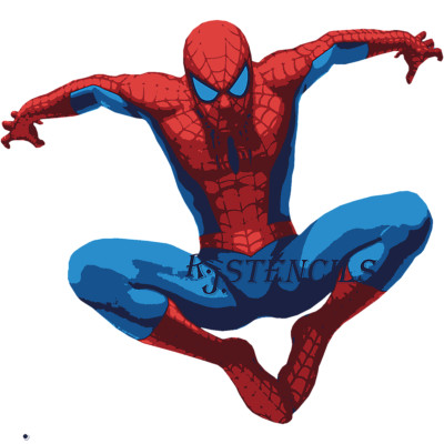 Multilayer STEP BY STEP Airbrush Schablone SUPER HERO Spiderman 1 - Vinyl