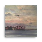 Jensen Beach Florida Painted Sunset Canvas Print 12”x12”