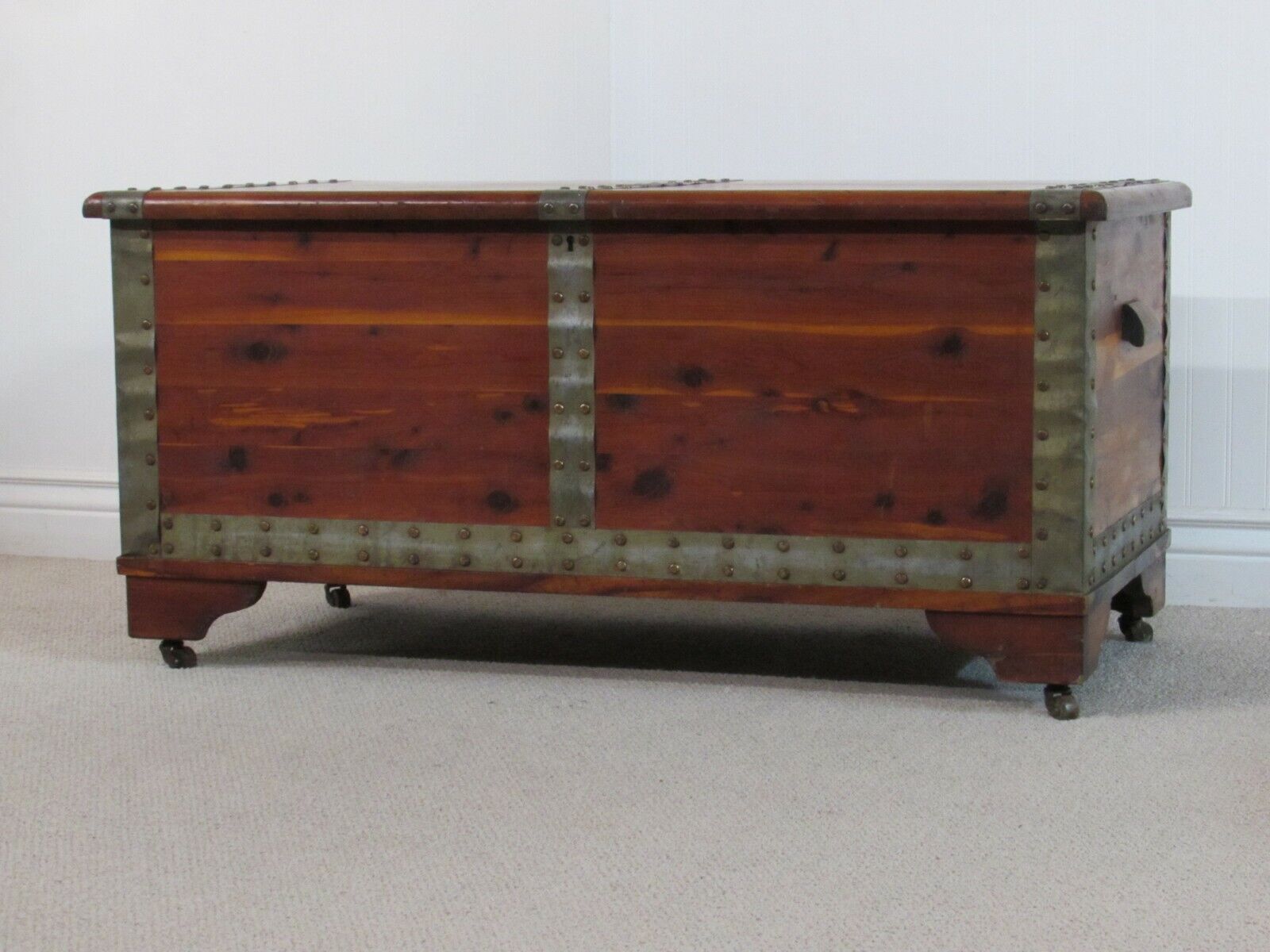 VINTAGE SOLID TENNESSEE RED CEDAR TRUNK, BLANKET, HOPE CHEST, by KLEIN BROTHERS