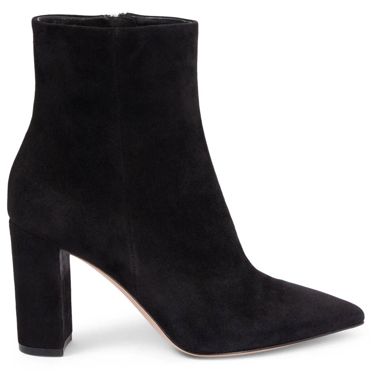 67620 auth GIANVITO ROSSI black suede PIPER 85 Ankle Boots Shoes