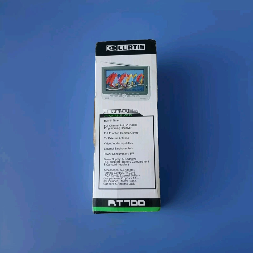 New Curtis RT700 Portable TV 7” Screen Analog - Image 4 of 4