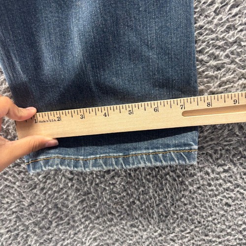 Levis 514 Jeans Mens 36x30 Blue Dark wash Cotton Blend Stretch Slim Fit Denim - 第 9/10 張圖片