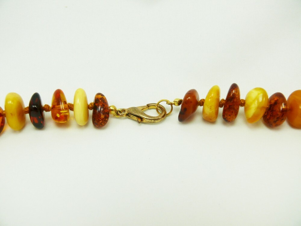 Bernstein Kette Barock Collier Länge 68 cm Farbe Gemischt Damen Amber BK354