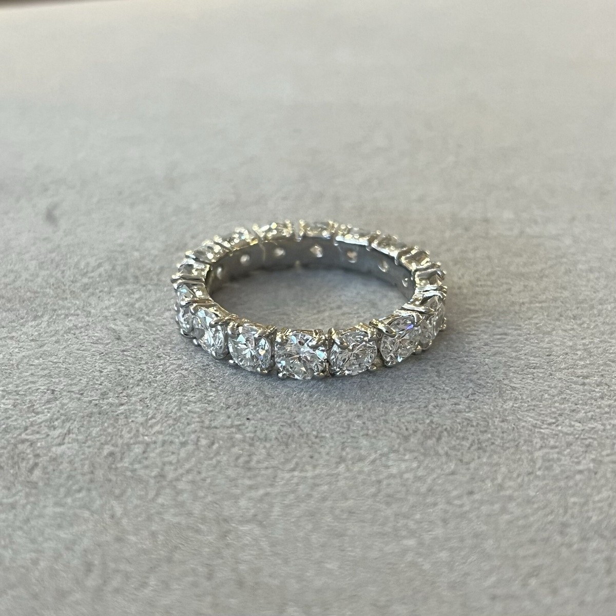 Natural Round Diamond Eternity Band Ring 3.48 cttw Size 6 in