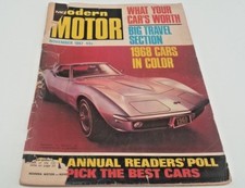 Nov 1967  MODERN MOTOR Mag DATSUN 2000 SPORTS , MINI , Rolls Corvette Cover