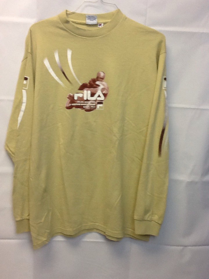 T shirt manica lunga uomo vintage Fila G Gran Premio d'Italia Heritage taglia XL*