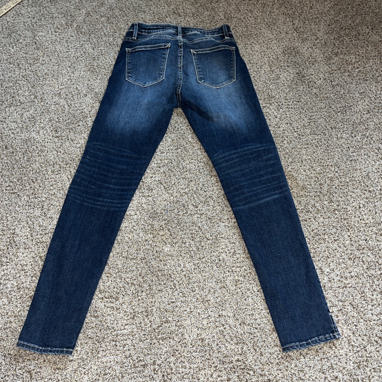 Vigoss Marley Super Skinny Jeans Size 25x27 Women's mid rise ankle slit - View 12