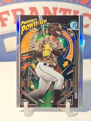 2024 Bowman Chrome Ethan Salas Prospect Power-Up Refractor PP-11 Padres