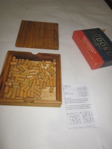 sudoku game in wooden piece and ad cover top see photos - Picture 13 of 14
