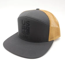 Ski Town All Stars Trucker Mesh Snapback Hat US RMD Outdoor Ball Cap Gray Unisex