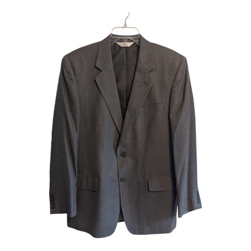 Versini Men's Gray 2 Button Blazer Sport Coat Jacket Size 42L Silk/Wool - Picture 2 of 13