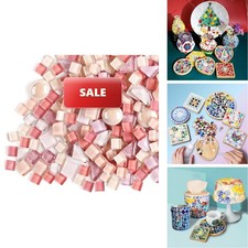 1.1 LB Irregular Crystal Mosaic Tiles - Sakura Pink Series