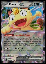 Carta Pokemon Meowth ex 062/088 doppia rara ordine perfetto Holo quasi nuova