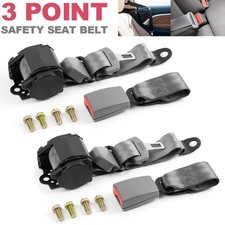2 Set Adjustable Universal 3 Point Retractable Auto Car Seat Belt Lap Shoulder 2 Set Adjustable Universal 3 Point Retractable Auto Car Seat Belt Lap Shoulder