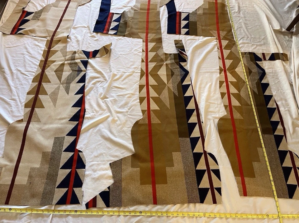 New Pendleton Wool blanket fabric remnants - Medicine Bow - appx 2.5 lb. - Image 2 of 4