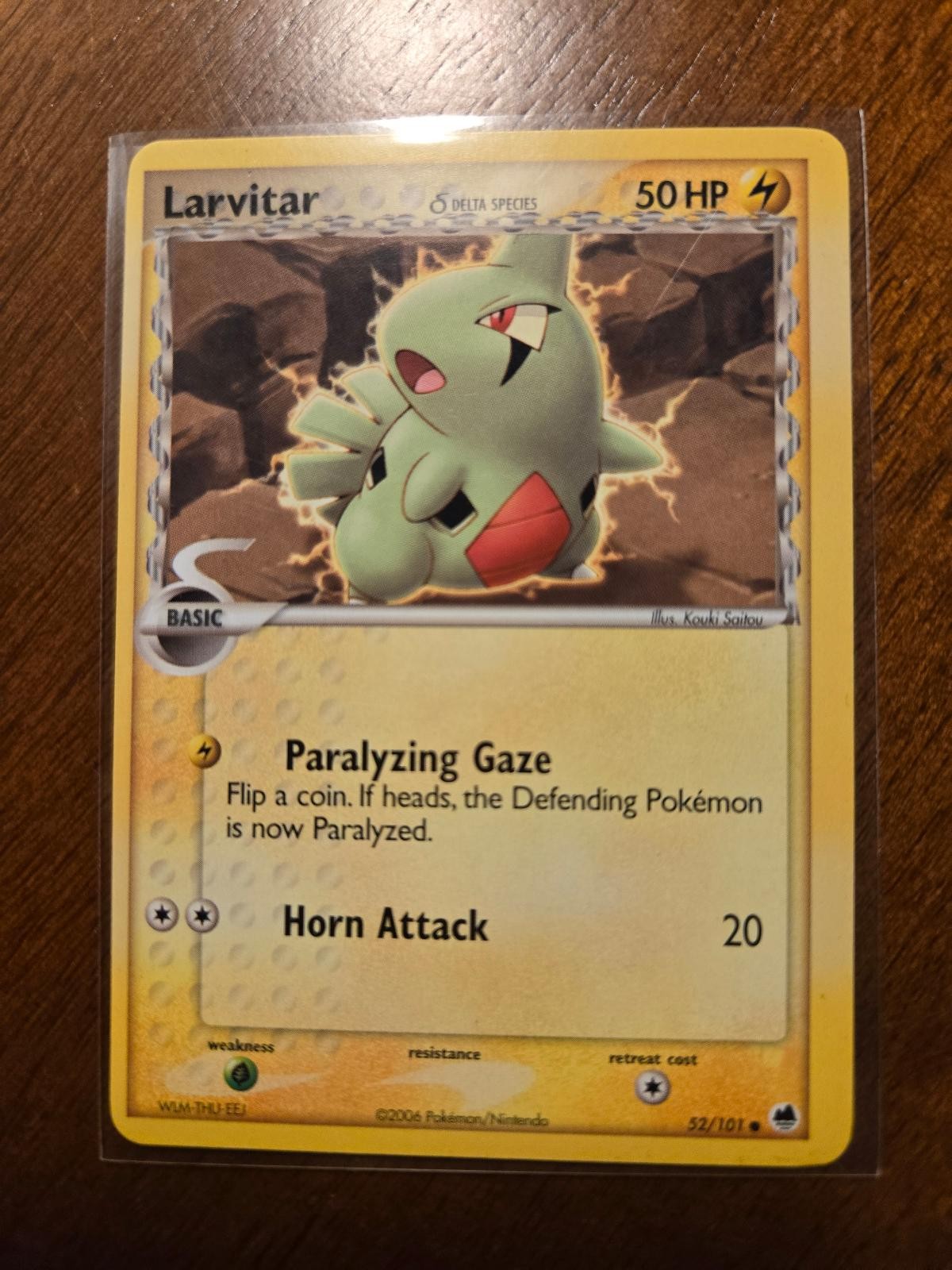 Larvitar 52/101 Common Dragon Frontiers Pokemon Near Mint