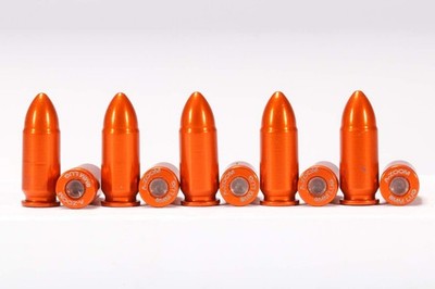 A Zoom Orange Dummy Rounds Snap Caps For Safe Dry Firing Training Aluminum