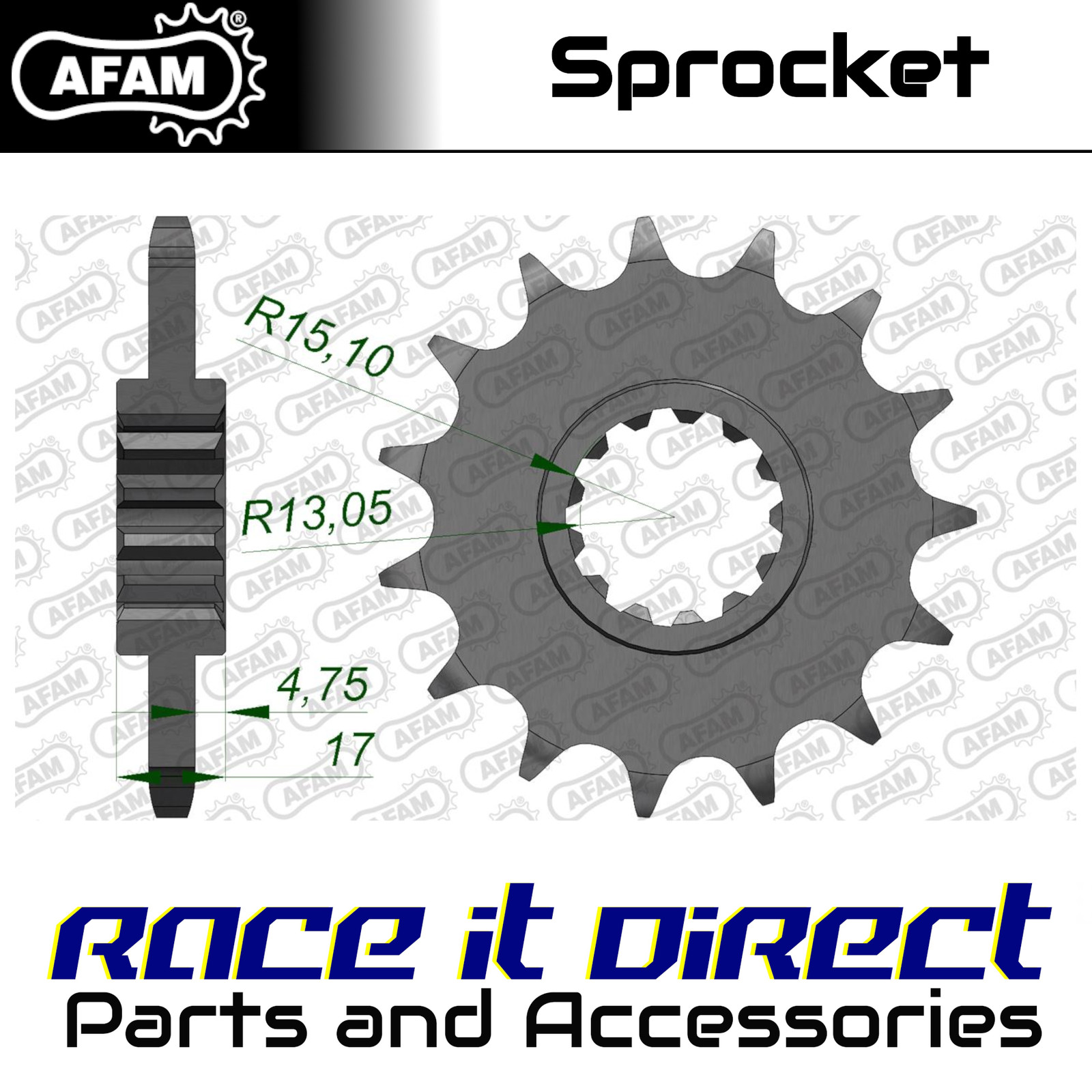 Sprocket for HONDA CBR 600 F 2011-2013 15T Front AFAM