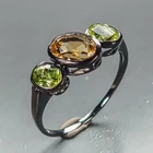 Unique Jewelry Natural Citrine Ring 925 Sterling Silver Size 7 /R471532