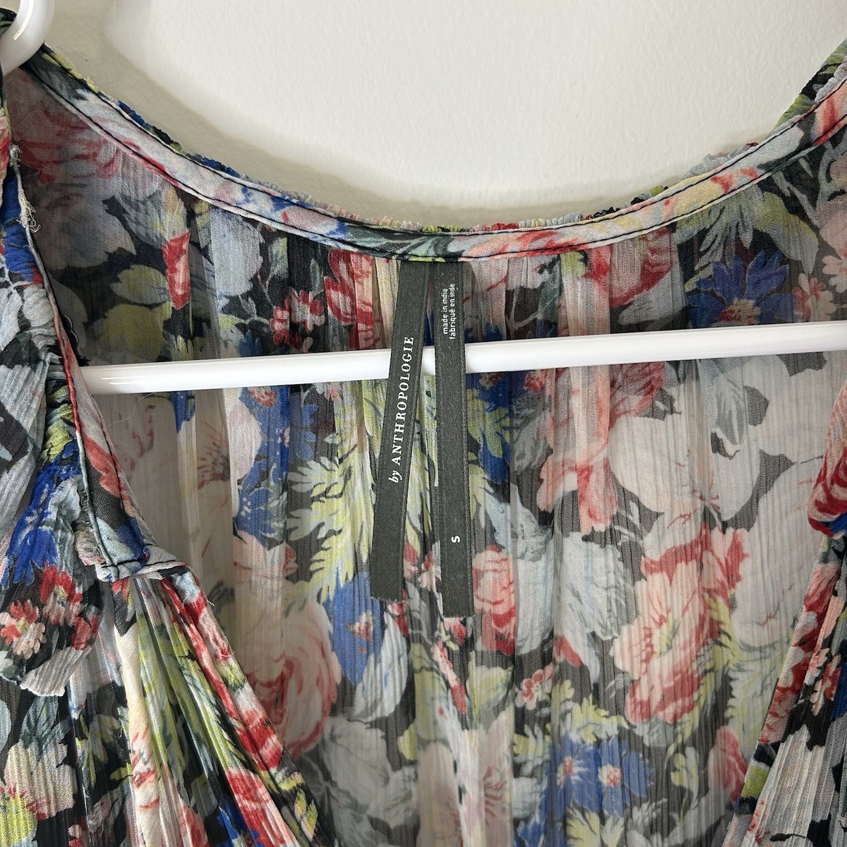 sachin and babi light blue dress Anthropologie The Marais Printed Chiffon Maxi Dress Small Multicolor Floral