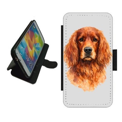 Irish Setter Handyhülle Wallet Flip Cover für iPhone Samsung Pixel Hund IRSET2