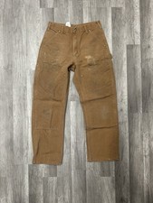 VTG Carhartt Made In USA 31x30 Tag 30x29 Dungaree Double Knee Carpenter Pants