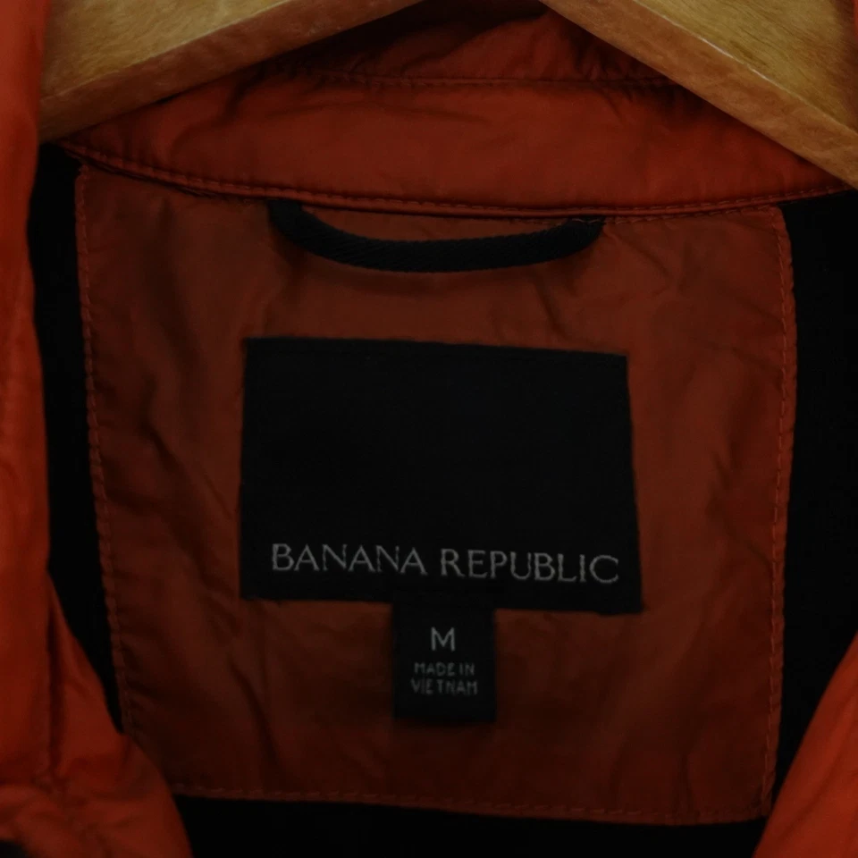 Chaqueta acolchada acolchada Banana Republic naranja botón delantero para hombre talla M exterior Foto 4 de 4