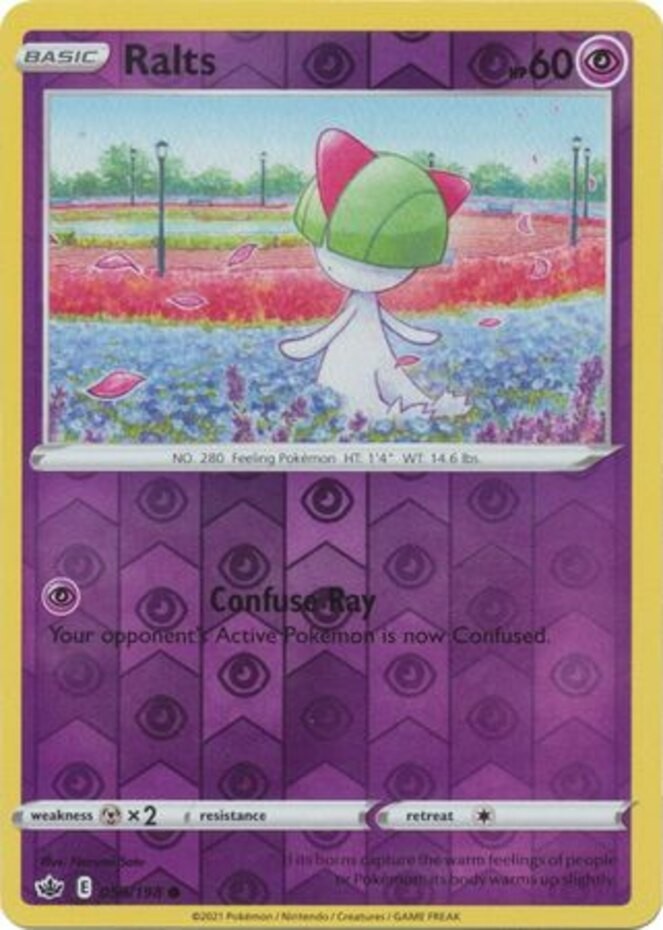 Ralts - 059/198 - Common - Reverse Holo (Lp) Chilling Reign - Psychic Pokémon
