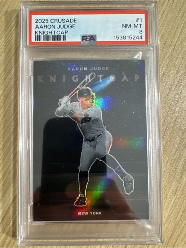 2025 Panini Crusade Aaron Judge Knightcap SSP Ultra Rare - PSA 8- NY Yankees