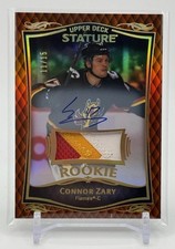 2024 UD STATURE CONNOR ZARY 2023 UPDATE MEMORABILIA ORANGE PATCH AUTO /15