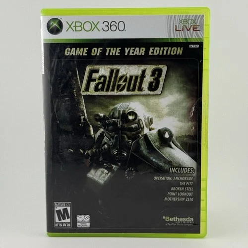 Fallout 3 Game of the Year Edition GOTY Xbox 360 CIB Tested Mint Free Shipping