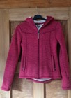 Bench Strick-Fleecejacke Kapuze, Reißverschluss, Taschen, pink meliert