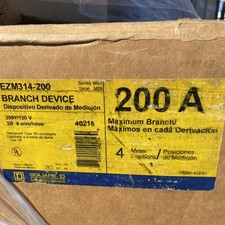 EZM314-200 Square D 200 Amp 208/120V Single Phase Meter Stack 4 Gang 1200A Bus
