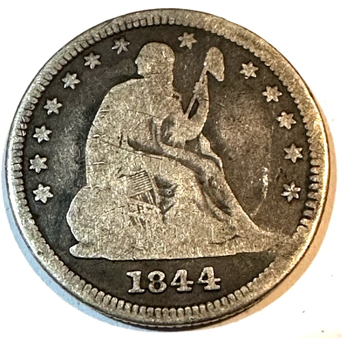 1844-P Seated Liberty Quarter — photo from the most recent tracked eBay sale