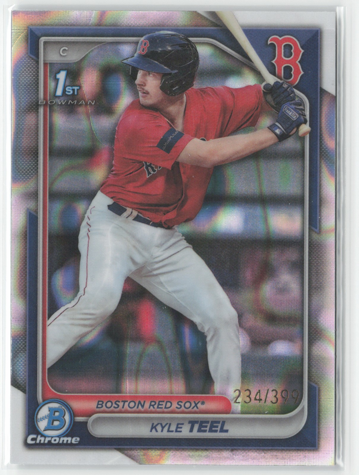 Kyle Teel 2024 Bowman #BCP-48 Chrome Prospects Lava Refractors #/399