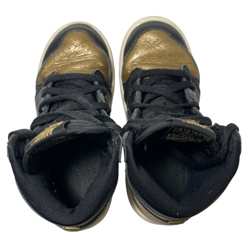 Nike TD Toddler Air Jordan 1 Retro High OG Black Gold Shoes FD1413-071 Size 10C - Picture 5 of 14