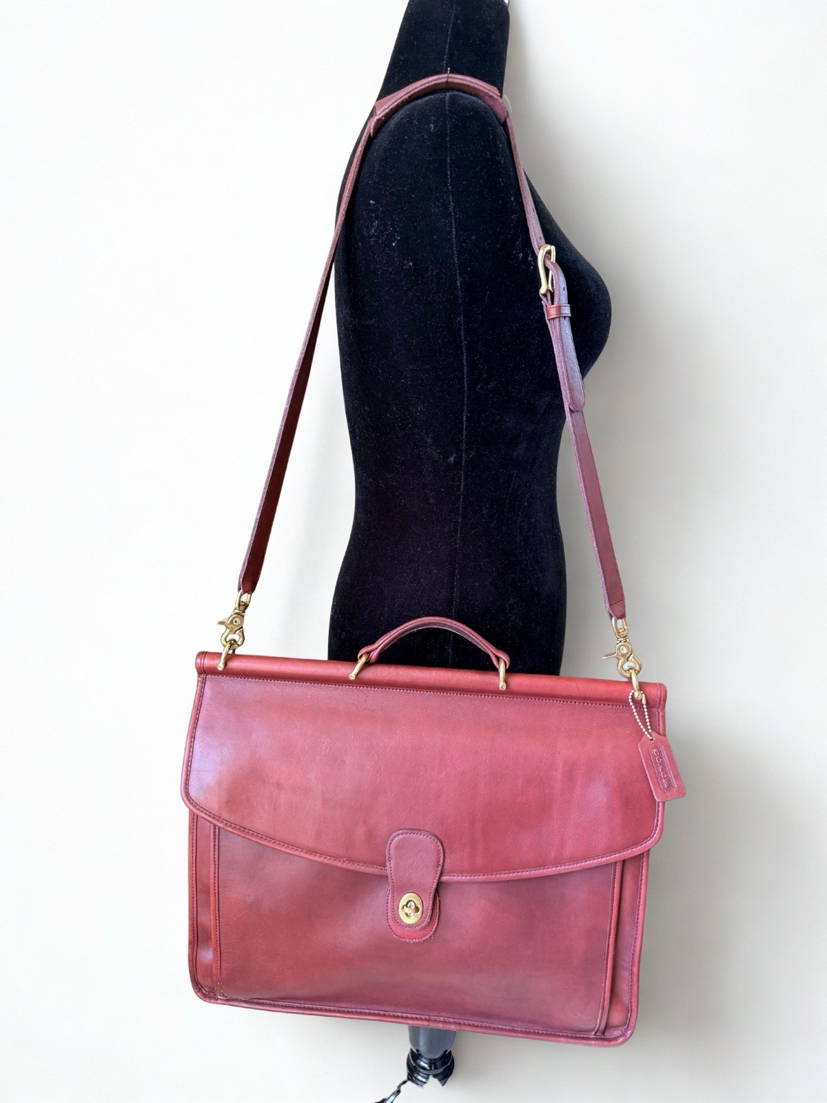 Vintage Coach Beekman Briefcase 5266 Rare Burgundy Le… - Gem