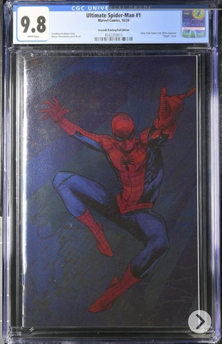 Ultimate Spider-Man #1 7th Print Foil Virgin Variant CGC 9.8 NYCC Checchetto - Picture 1 of 2