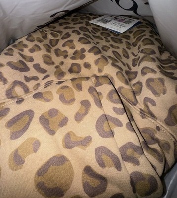 COMFRT Minimalist Hoodie in Brown Leopard - Size 2XL