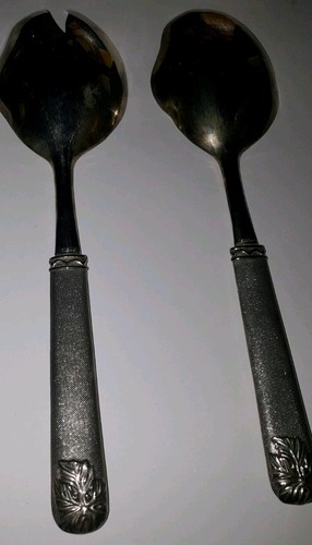 Vintage Silea Silver Plated Salad Serving Spoons - Picture 5 of 5