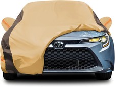 Corolla Car Cover Heavy Duty Waterproof All Weather Compatible with Toyota
