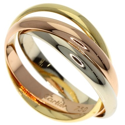 CARTIER Trinity SM #50 Ring K18 Gelbgold 18K Rotgold Damen [gebraucht]
