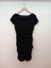 Love Moschino Women's Ruched Little Black Dress Size 14