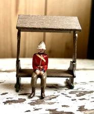 Vintage Britains Lead Garden Farm Bench Bus Stop Soldier Johillco England 1930's