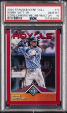 2024 TRANSCENDENT COLL TRANSCENDENT ICONS CHROME #17 BOBBY WITT JR. 3/5 PSA 10