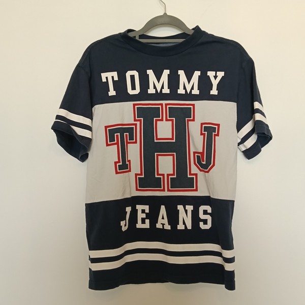 Tommy Hilfiger Jeans Size XS Oversized T-shirt Tee Bluey Sport Style Jersey