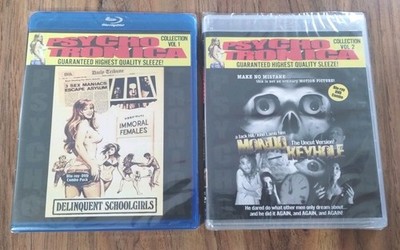Psycho Tronica/Volumes 1 & 2/MVD Visual/Blu Ray/Horror/Sleaze/Exploitation!!