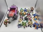 Vintage TMNT Module Drill Vehicle + 17 Action Figures Lot AS IS